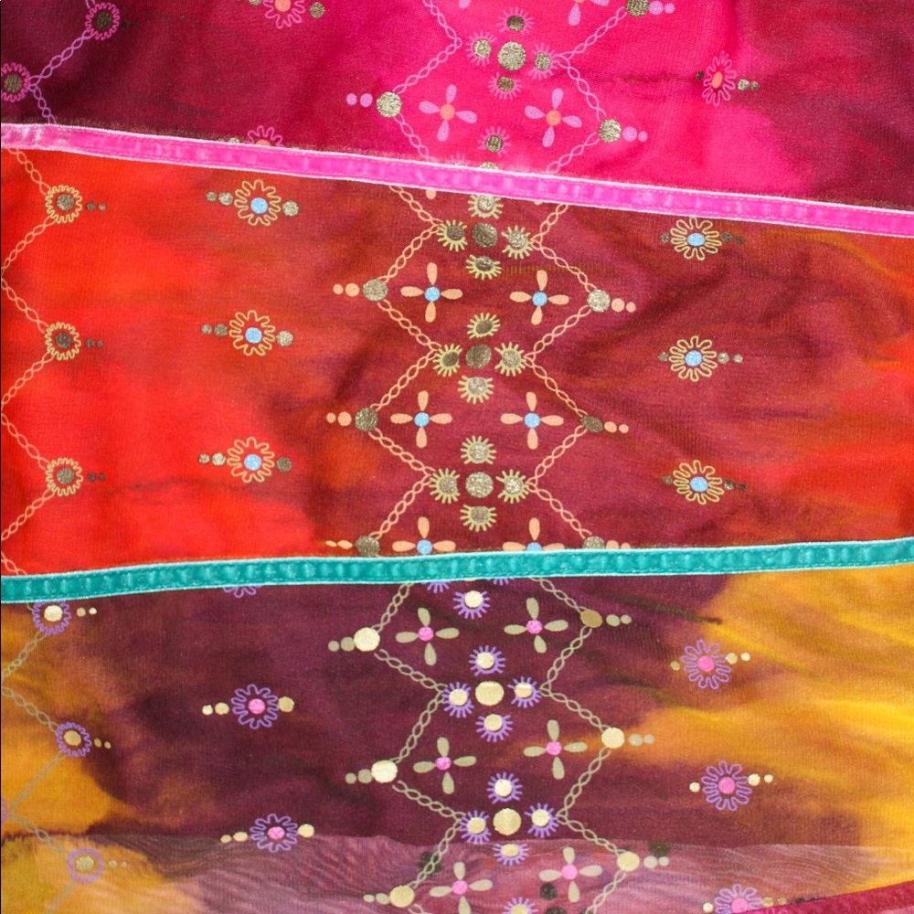 Vtg y2k West End Boho Hippie Patchwork Maxi Skirt - Picture 4 of 6